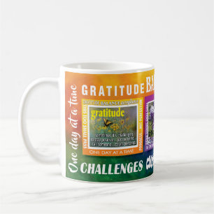 Café slogans de gratidão serenidade aceitação caneca