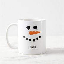 Snowman encara a caneca de café. Personalize com o
