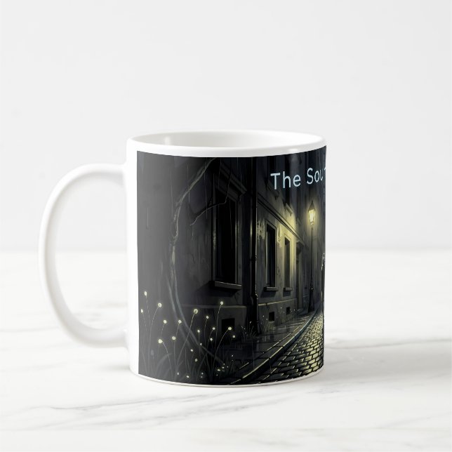 Café Som de Silêncio Caneca de Rua Noturna Solitária (Esquerda)