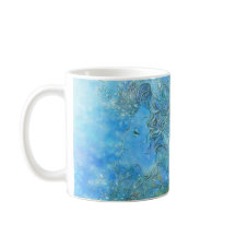 Sonho na caneca das marés de água-marinha