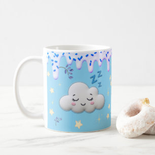 Café Sonhos Doces Caneca de Nuvem Adormecida e Mirtilo