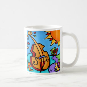 Café Sonya Paz - violoncelo quente na caneca de City1-