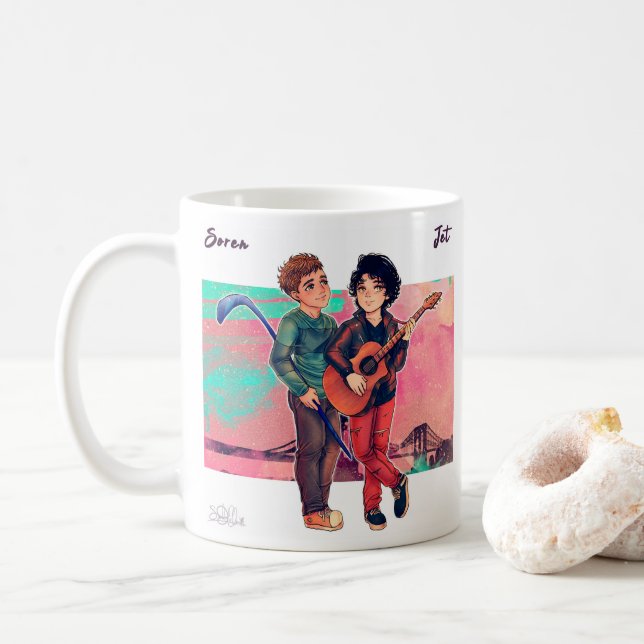 Café Soren e caneca de Jett (Com Donut)