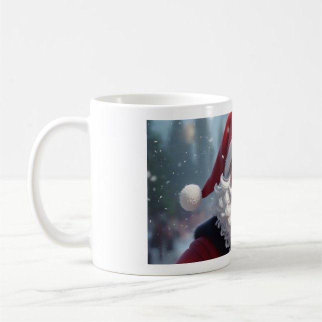 Café Sorriso alegre dos papais noeis - Caneca de Natal  (Esquerda)