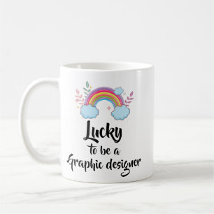 Café Sorte Ser Uma Caneca De Design Gráfico