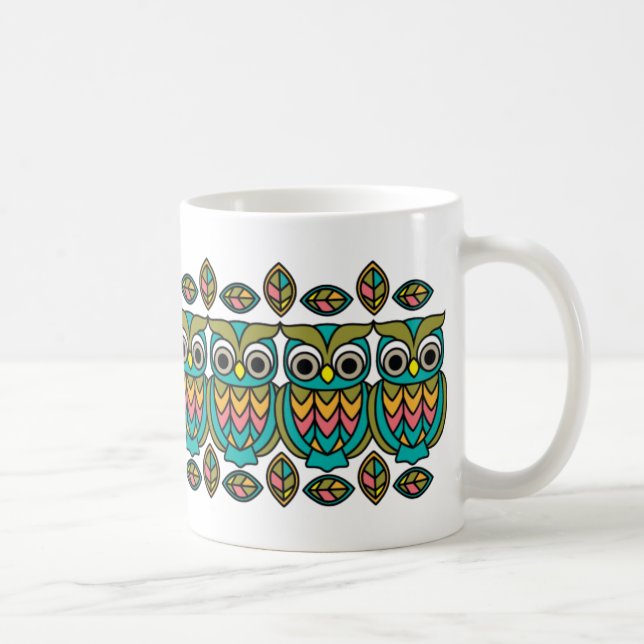 Café Sr. bonito caneca da coruja de buzina (Direita)
