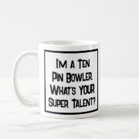 Super Talento de Jogador de Boliche. Caneca de Caf