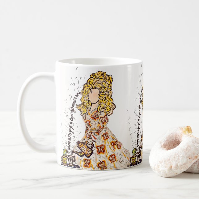 Café Taça de caneca (Com Donut)