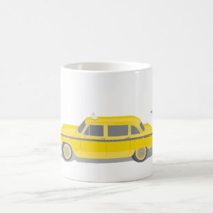Café Táxi do amarelo da caneca de JON