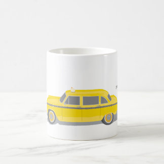 Café Táxi do amarelo da caneca de JON