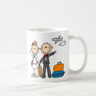 Café Tempo da lua de mel para a caneca dos noivos