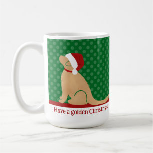 Café Tenham um Ouro de caneca verde de Natal