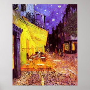 Café Terrace à noite por Vincent van Gogh Poster