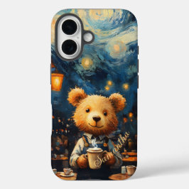 Café Terrace com Estilo Bear Barista Van Gogh