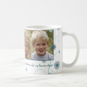 Café Tia Caneca do Feliz Natal dos flocos de neve