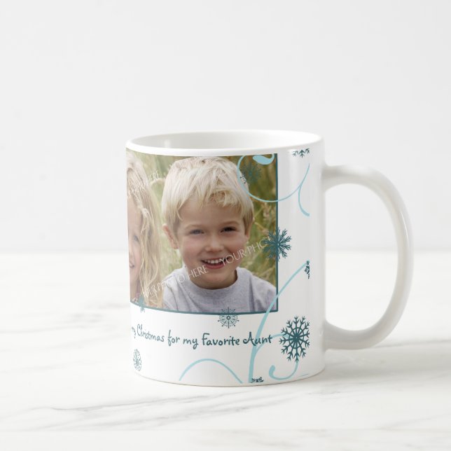 Café Tia Caneca do Feliz Natal dos flocos de neve (Direita)