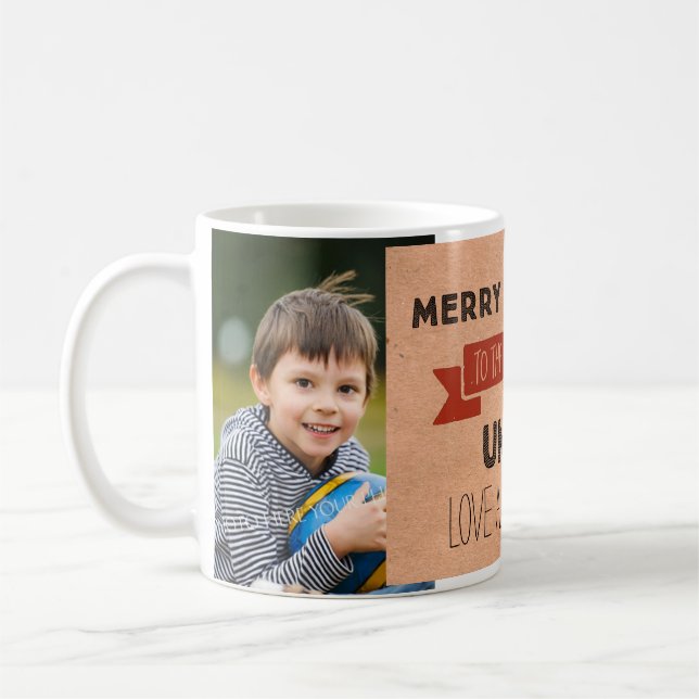 Café Tio Natal Caneca da foto do papel de embalagem o (Esquerda)