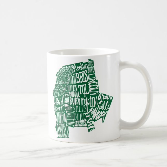 Café Tipografia de Addison County caneca branca (Direita)