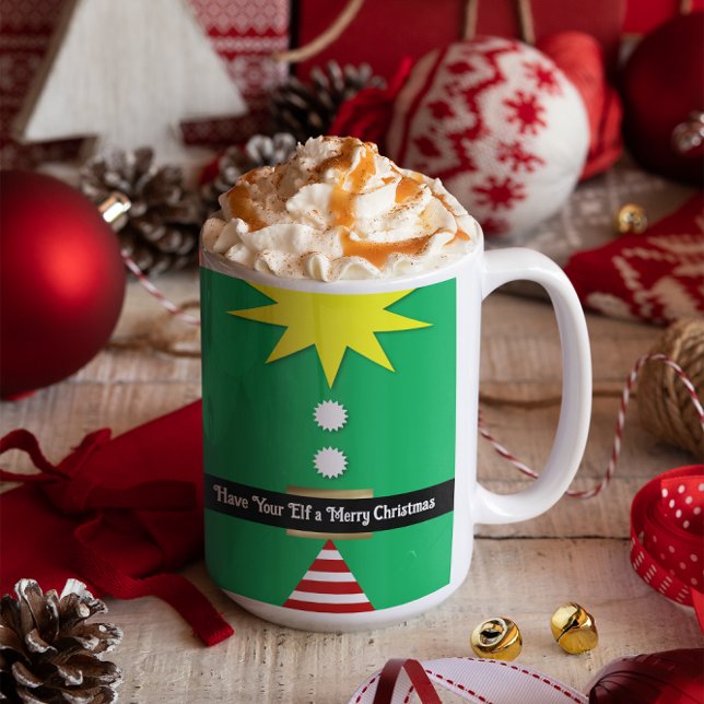 Café Tome seu Elf uma bela caneca de Natal (Criador carregado)