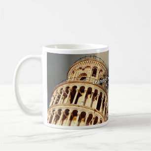 Café Torre inclinada da caneca histórica de Pisa