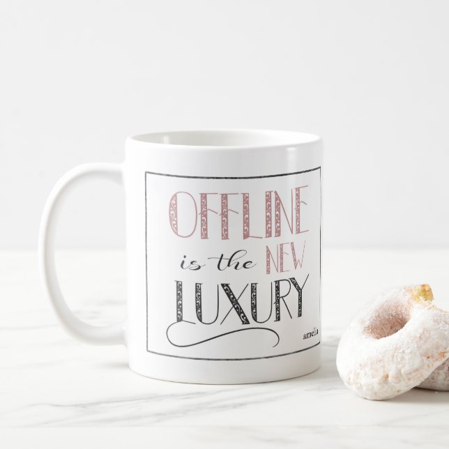 Café Trendy Offline é a nova caneca de luxo com nome (Com Donut)