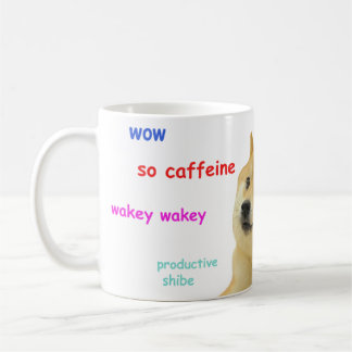 Café uau, caneca de merda