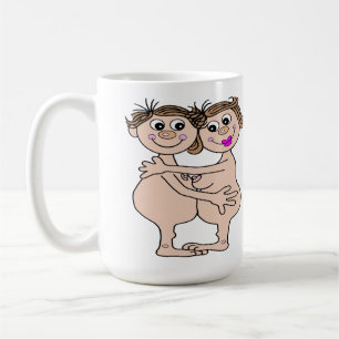 Café Um Caneca de Abraço Grande Casal
