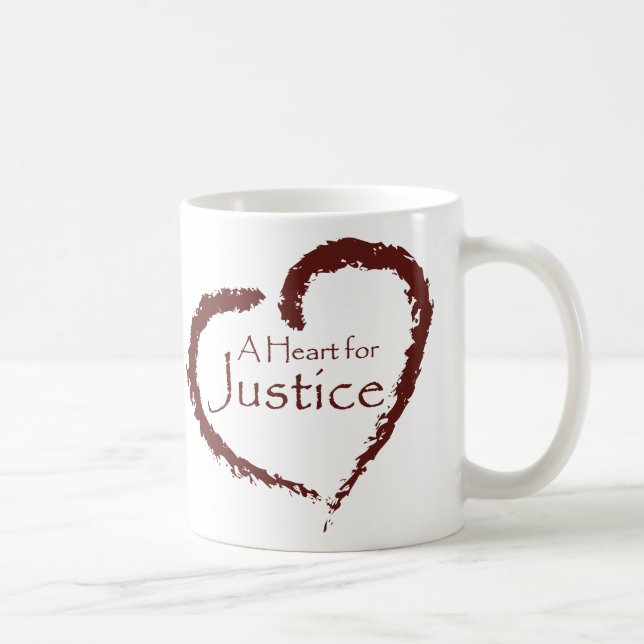 Café Um coração para a caneca de justiça (Direita)