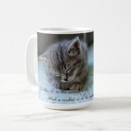 Café Um gatinho é uma caneca de gato rosebusto