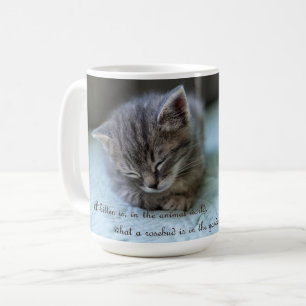 Café Um gatinho é uma caneca de gato rosebusto