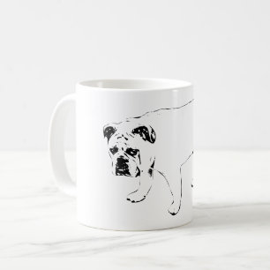 Café Um Início Suave, Caneca de Arte Bulldog