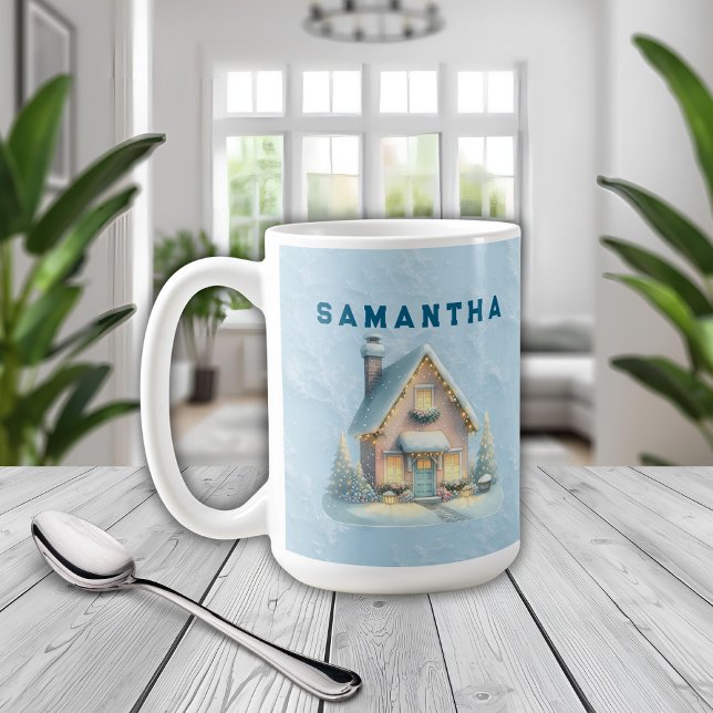 Café Um Presente de Natal Aconchegante - Caneca Persona (Criador carregado)