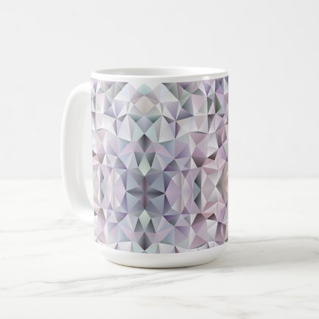 Café Uma caneca branca sobre uma superfície de mármore  (Frente Esquerda)