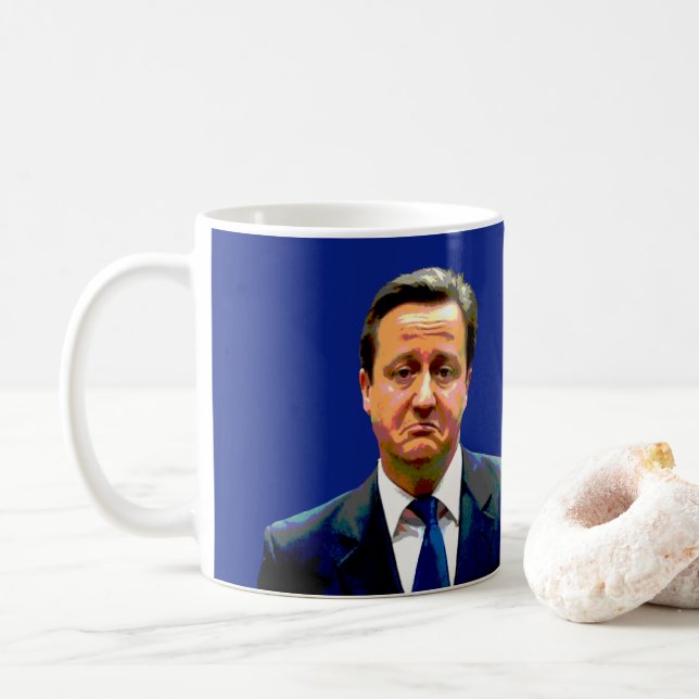 Café UMA CANECA DE BREXIT. Mensagem de Brexit David (Com Donut)