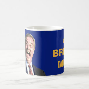 Café UMA CANECA DE BREXIT. Mensagem de Nigel Farage