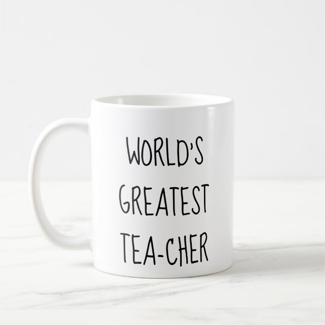 Café Uma caneca de chá engraçada para o melhor professo (Esquerda)
