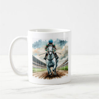 Café Uma caneca de corrida com um alongamento.