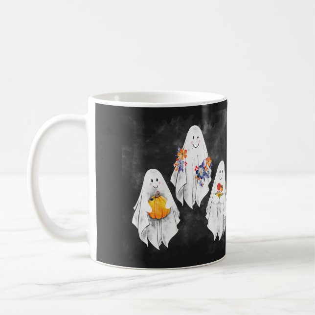 Café Uma caneca de impressão de cor d'água com o tema d (Esquerda)