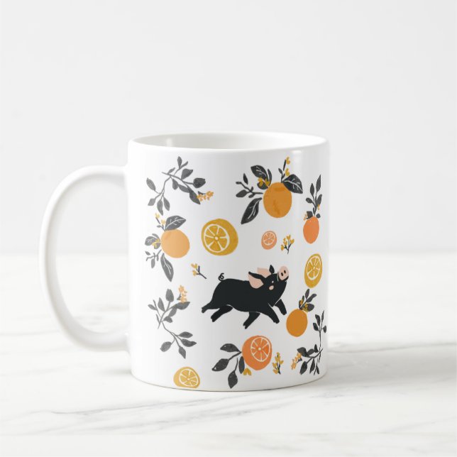 Café uma caneca de porco (Esquerda)