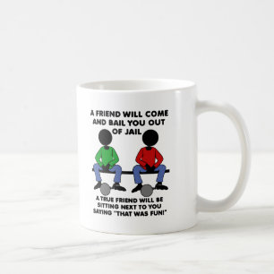 Café Uma Caneca Divertida de Amigo na Cadeia