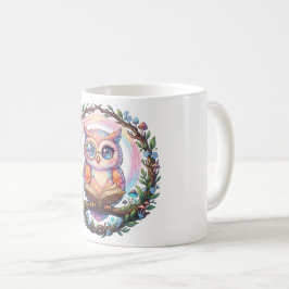 Café Uma Caneca do Erudito de Coruja Celestial Funky!