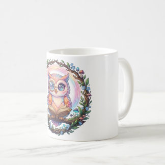 Café Uma Caneca do Erudito de Coruja Celestial Funky!