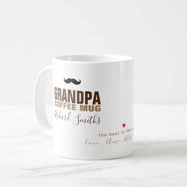 Café Uma caneca para o melhor vovô de sempre, com amor. (Frente Esquerda)