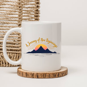Café Uma Viagem de Nova Caneca do Sol Iniciante