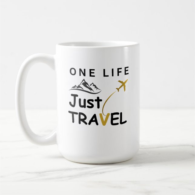 Café Uma vida, apenas Viagem - Caneca de viagem inspira (Esquerda)