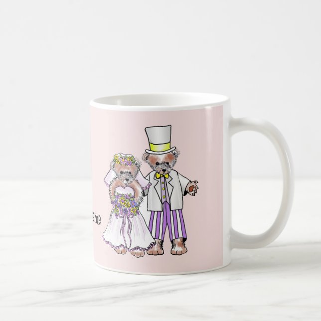 Café Urso noivo e caneca de casamento (Direita)