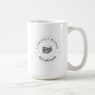 Café Vamos Talk Books é uma caneca de preto