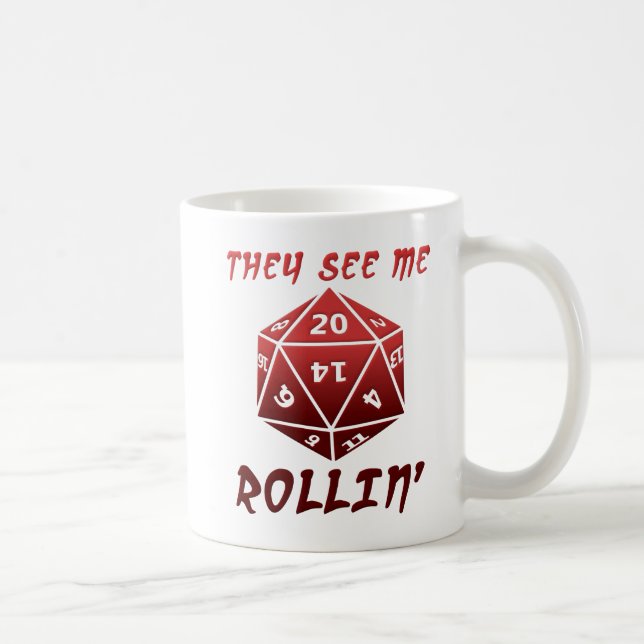 Café Vêem-me caneca engraçada de Rollin (Direita)