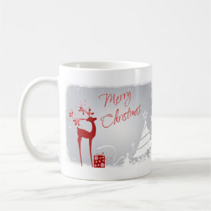 Café Vermelho, caneca cerâmica dos flocos de neve