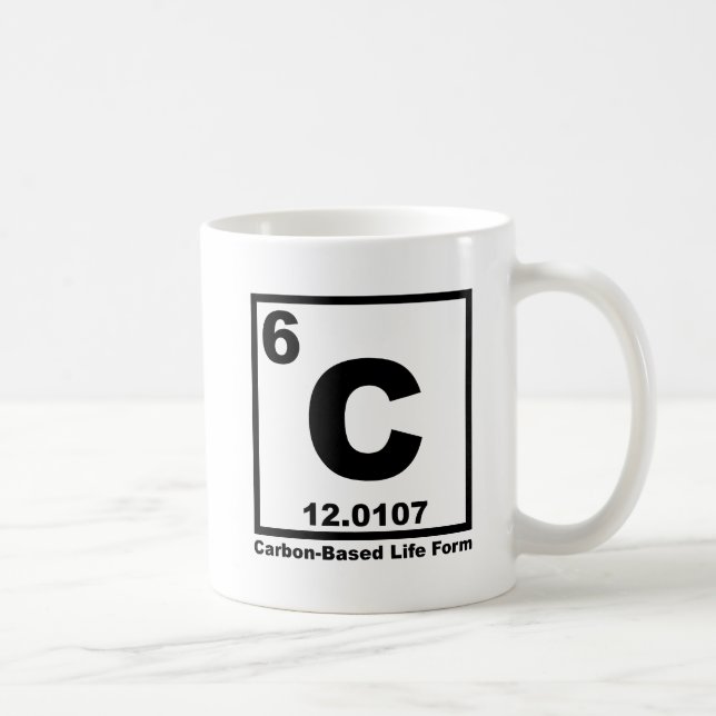 Café Vida À Base De Carbono, Forma Caneca Engraçada (Direita)